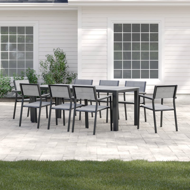 Sol 72 Outdoor Windsor 9 Piece Outdoor Patio Dining Set & Reviews Wayfair